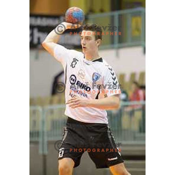 Nik Henigman in action during handball match Maribor Branik - Riko Ribnica, 1. NLB Leasing liga, Maribor, Tabor Hall, 8.3.2015