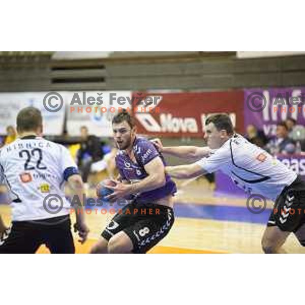 Nikola Spelic in action during handball match Maribor Branik - Riko Ribnica, 1. NLB Leasing liga, Maribor, Tabor Hall, 8.3.2015