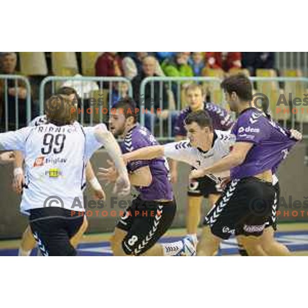 in action during handball match Maribor Branik - Riko Ribnica, 1. NLB Leasing liga, Maribor, Tabor Hall, 8.3.2015