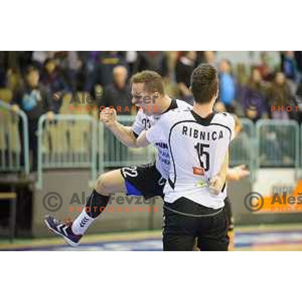 in action during handball match Maribor Branik - Riko Ribnica, 1. NLB Leasing liga, Maribor, Tabor Hall, 8.3.2015