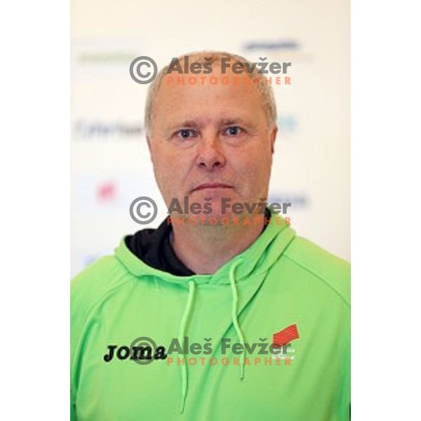 Coach Lovrenc Umek of Slovenia at press conference before European Athletics Winter Cup in throwing disciplines in Leiria (Portugal) in Ljubljana on March 11, 2015