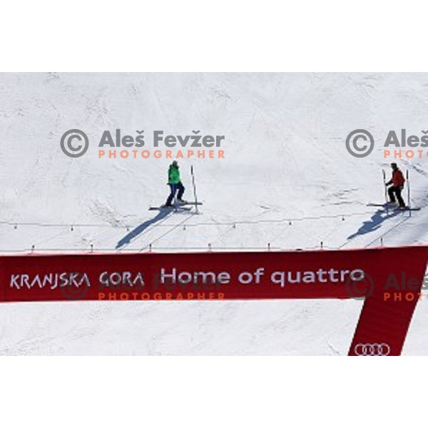 Preparation for AUDI FIS Ski World Cup Giant Slalom - 54.Vitranc Cup in Kranjska gora, Slovenia on March 13, 2015