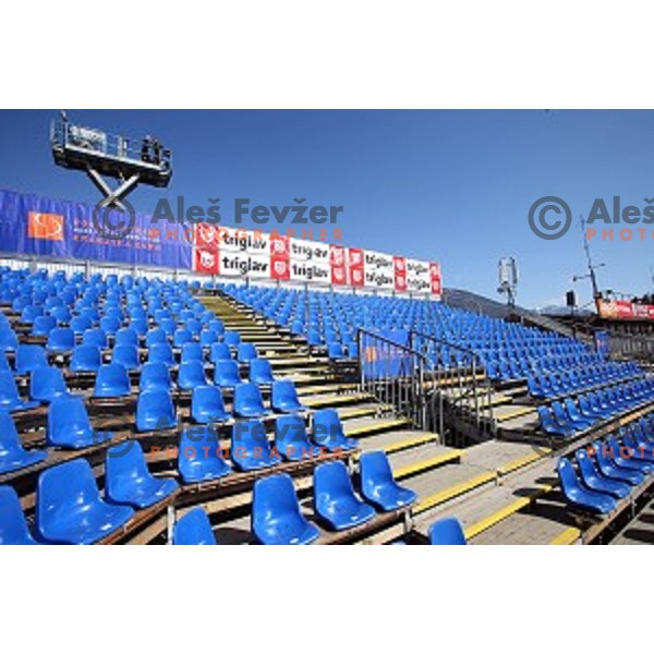Preparation for AUDI FIS Ski World Cup Giant Slalom - 54.Vitranc Cup in Kranjska gora, Slovenia on March 13, 2015