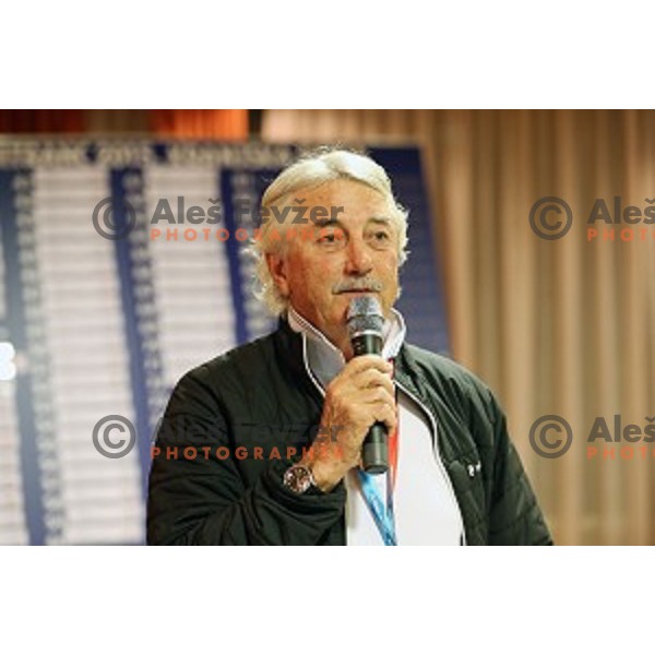 Team captain\'s meeting for AUDI FIS Ski World Cup Giant Slalom - 54.Vitranc Cup in Kranjska gora, Slovenia on March 13, 2015