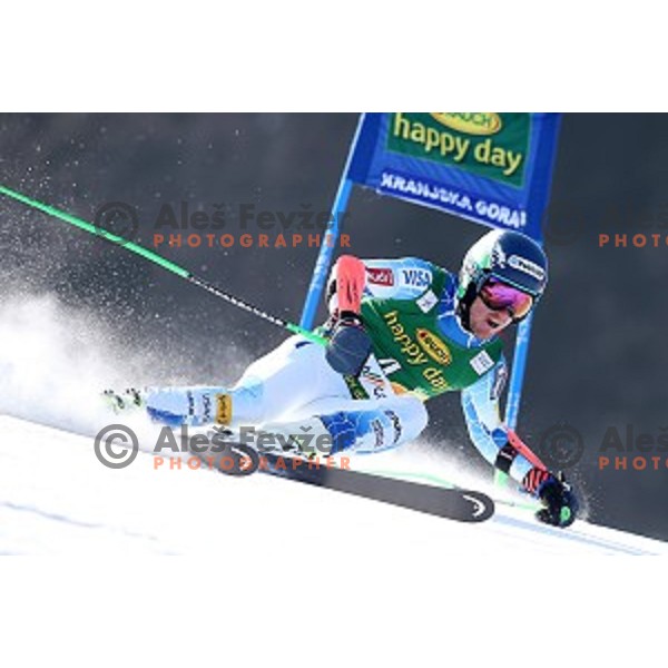 skiing in first run of AUDI FIS Ski World Cup Giant Slalom - 54.Vitranc Cup in Kranjska gora, Slovenia on March 14, 2015