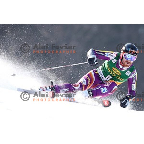 skiing in first run of AUDI FIS Ski World Cup Giant Slalom - 54.Vitranc Cup in Kranjska gora, Slovenia on March 14, 2015