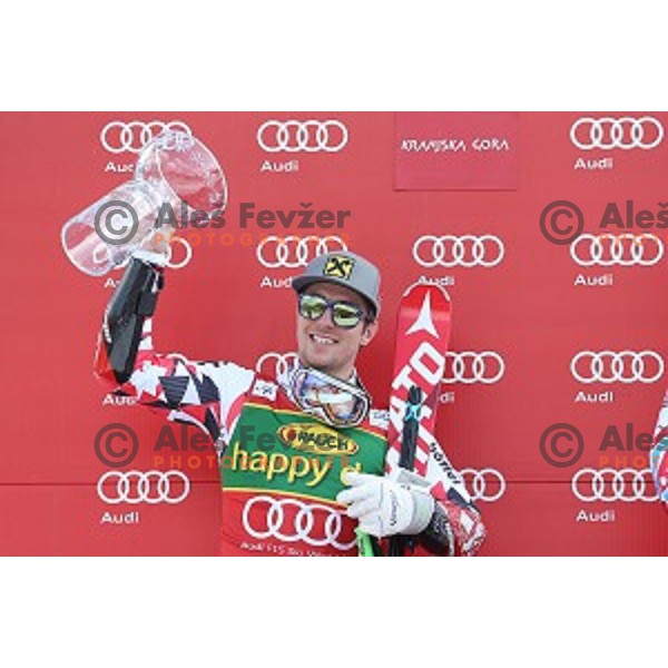 Marcel Hirscher (AUT), runner-up of AUDI FIS Ski World Cup Giant Slalom - 54.Vitranc Cup in Kranjska gora, Slovenia on March 14, 2015