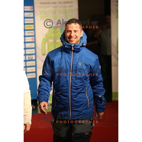 Rene Mlekuz at Slovenia Ski team fashion show during AUDI FIS Ski World Cup- 54.Vitranc Cup in Kranjska gora, Slovenia on March 14, 2015