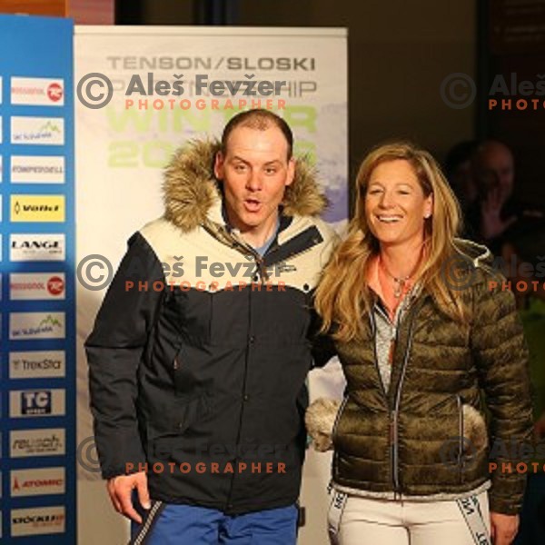Slovenia Ski team fashion show during AUDI FIS Ski World Cup- 54.Vitranc Cup in Kranjska gora, Slovenia on March 14, 2015