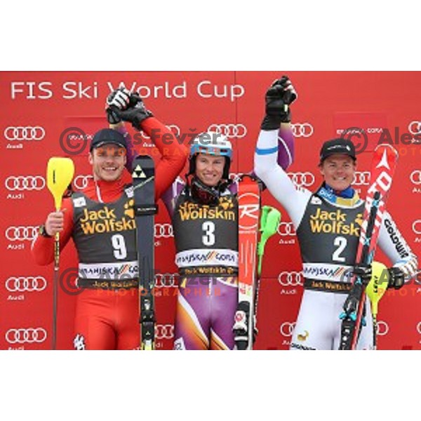 Henrik Kristoffersen (NOR) winner of AUDI FIS Ski World Cup Slalom- 54.Vitranc Cup in Kranjska gora, Slovenia on March 15, 2015