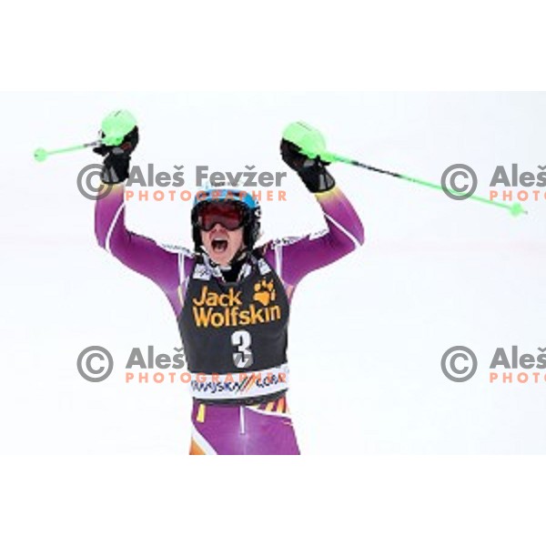 Henrik Kritoffersen (NOR) winner of AUDI FIS Ski World Cup Slalom- 54.Vitranc Cup in Kranjska gora, Slovenia on March 15, 2015