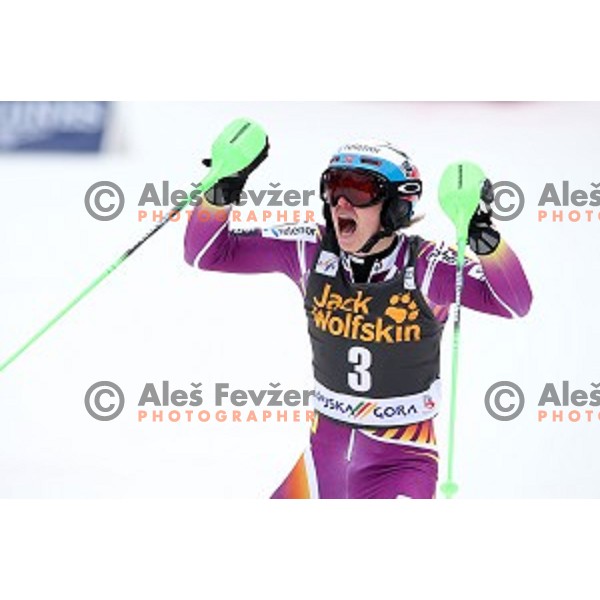 Henrik Kritoffersen (NOR) winner of AUDI FIS Ski World Cup Slalom- 54.Vitranc Cup in Kranjska gora, Slovenia on March 15, 2015