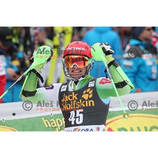 Miha Kuerner (SLO) at AUDI FIS Ski World Cup Slalom - 54.Vitranc Cup in Kranjska gora, Slovenia on March 15, 2015