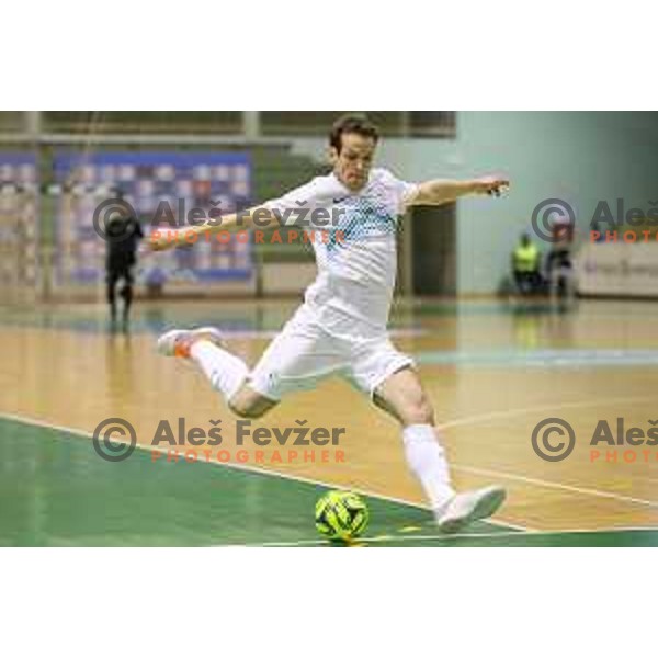 Tilen Stendler of Slovenia during futsal match Slovenia-Noreway in European Futsal Championships Qualifiers in group 5 in Tri Lilije, Lasko, Slovenia on March 18, 2015