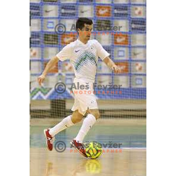 Benjamin Melink of Slovenia during futsal match Slovenia-Noreway in European Futsal Championships Qualifiers in group 5 in Tri Lilije, Lasko, Slovenia on March 18, 2015