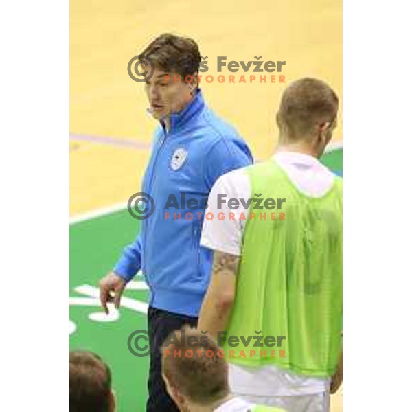 Andrej Dobovicnik, head coach of Slovenia during futsal match Slovenia-Noreway in European Futsal Championships Qualifiers in group 5 in Tri Lilije, Lasko, Slovenia on March 18, 2015