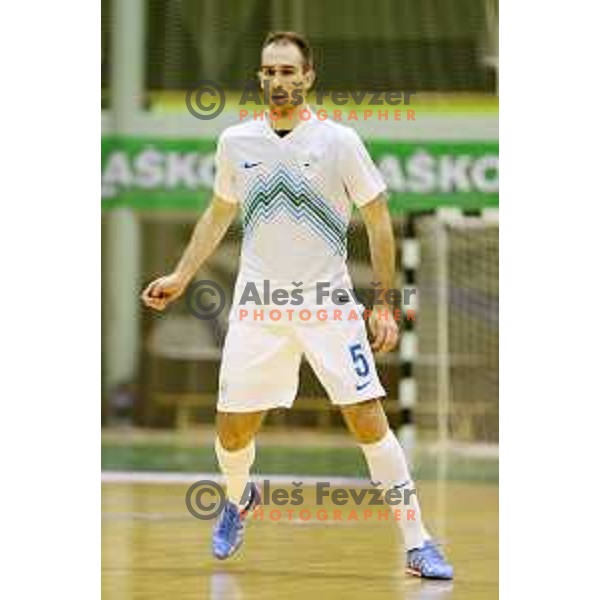 Kristjan Cujec of Slovenia during futsal match Slovenia-Noreway in European Futsal Championships Qualifiers in group 5 in Tri Lilije, Lasko, Slovenia on March 18, 2015