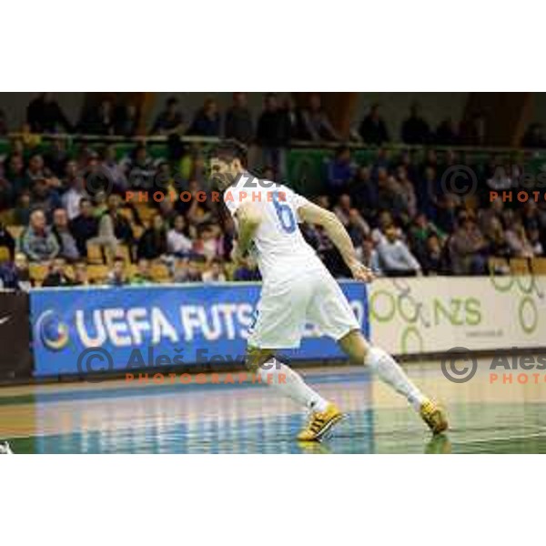 Uros Kroflic of Slovenia during futsal match Slovenia-Noreway in European Futsal Championships Qualifiers in group 5 in Tri Lilije, Lasko, Slovenia on March 18, 2015