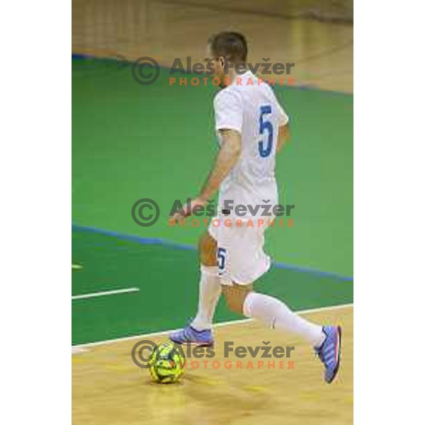 Kristjan Cujec of Slovenia during futsal match Slovenia-Noreway in European Futsal Championships Qualifiers in group 5 in Tri Lilije, Lasko, Slovenia on March 18, 2015