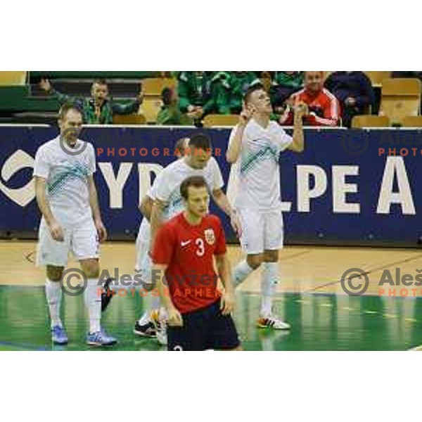 Alen Fetic of Slovenia during futsal match Slovenia-Noreway in European Futsal Championships Qualifiers in group 5 in Tri Lilije, Lasko, Slovenia on March 18, 2015
