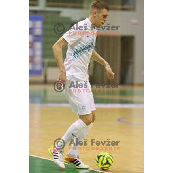 Alen Fetic of Slovenia during futsal match Slovenia-Noreway in European Futsal Championships Qualifiers in group 5 in Tri Lilije, Lasko, Slovenia on March 18, 2015