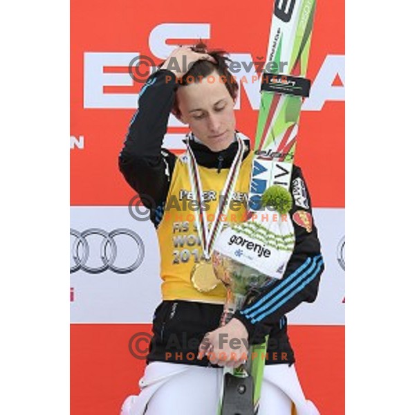 Peter Prevc of Slovenia at Ski flying competition during the Final of FIS Ski jumping World Cup in Planica, Slovenia on March 22, 2015