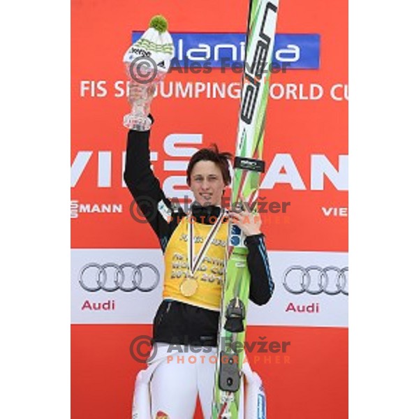 Peter Prevc of Slovenia at Ski flying competition during the Final of FIS Ski jumping World Cup in Planica, Slovenia on March 22, 2015