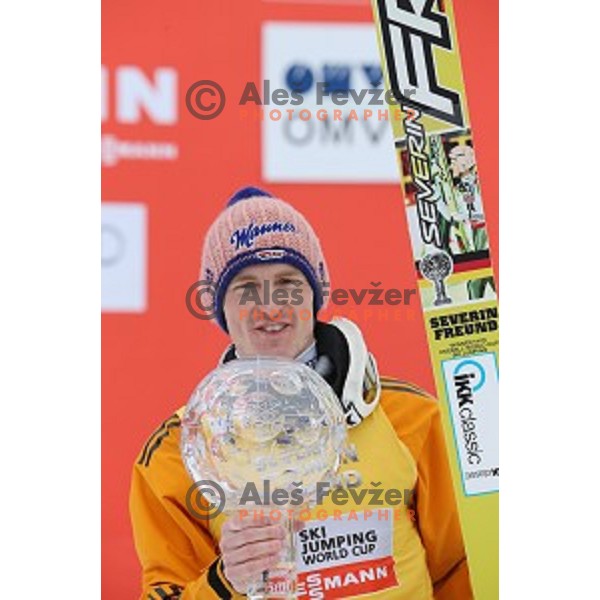 Severin Freund (GER), overall winner of FIS Ski jumping World Cup season 2014/2015 at the Final in Planica, Slovenia on March 22, 2015