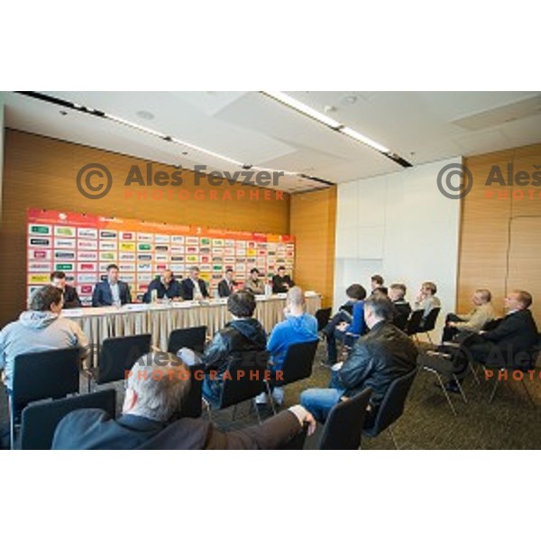 During Press conference before Telemach league for champion 2015, Ljubljana, Slovenia, on March 23, 2015