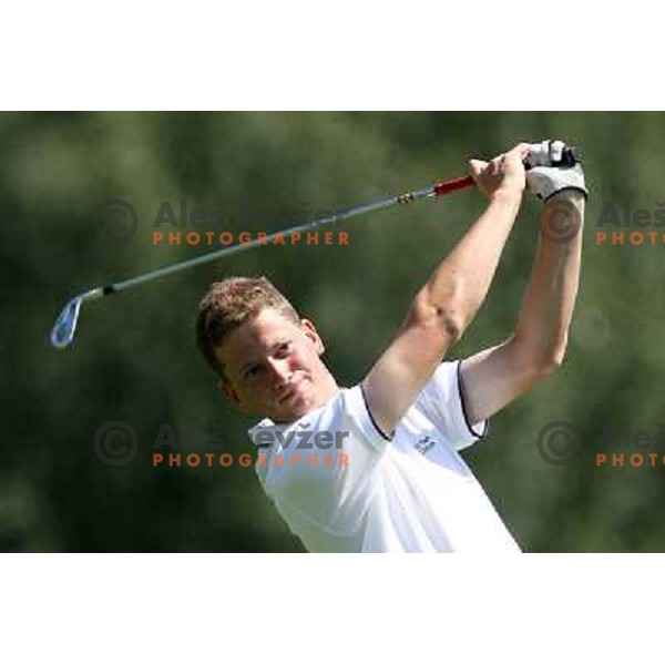 Nejc Pogacar at Castrol golf tournament played on Kings Golf course at Bled 2.8.2007. Photo by Ales Fevzer 
