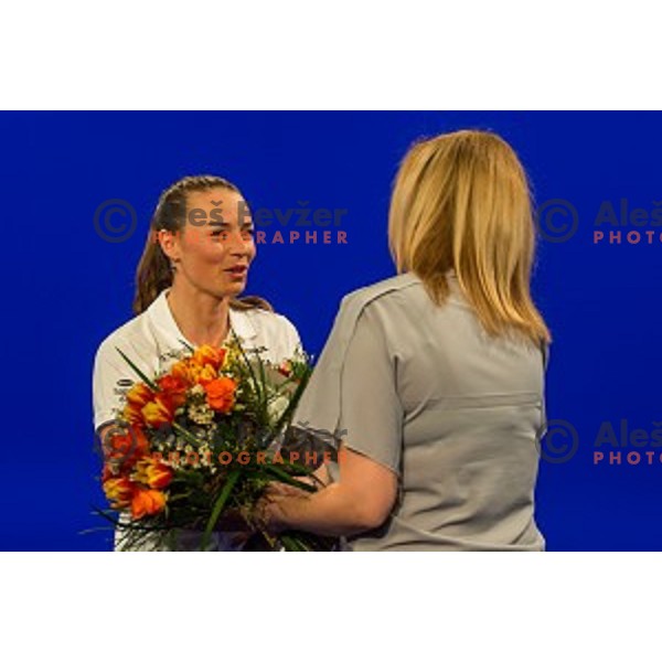 Tina Maze during Sportni izziv, RTV , Ljubljana, Slovenia, on March 24th, 2015