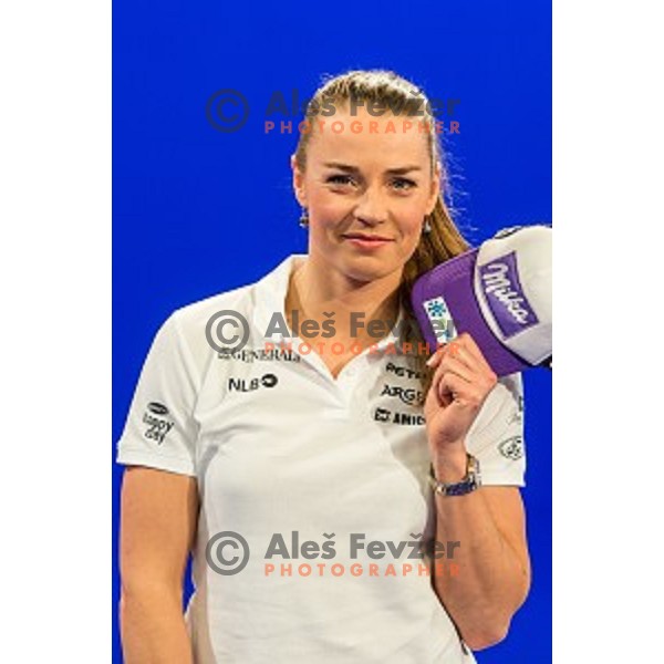 Tina Maze during Sportni izziv, RTV , Ljubljana, Slovenia, on March 24th, 2015