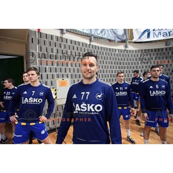 action during final match at Slovenian Handball Cup 2015 between Celje Pivovarna Lasko and Gorenje Velenje in Arena Bonifika, Koper, Slovenia on March 29, 2105