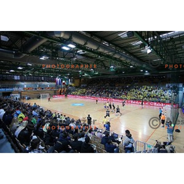 action during final match at Slovenian Handball Cup 2015 between Celje Pivovarna Lasko and Gorenje Velenje in Arena Bonifika, Koper, Slovenia on March 29, 2105