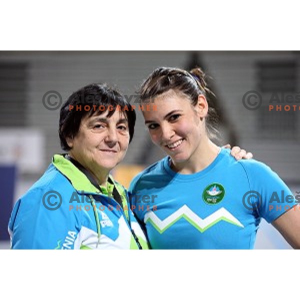Sasa Golob during practice session before Artistic Gymnastics World Cup in Stozice Hall, Ljubljana, Slovenia on April 2, 2015