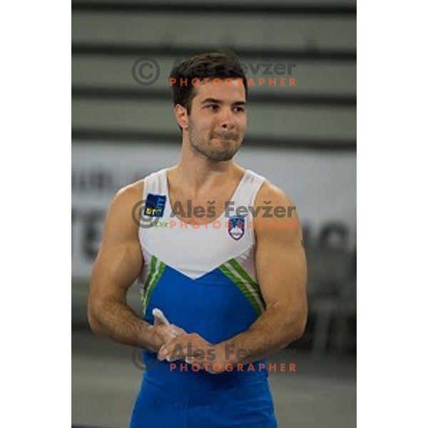 Rok Klavora (SLO) in action during Arstistic Gymnastics World Challange Cup Ljubljana 2015, in Stozice Hall,Ljubljana, Slovenia, on April 4th, 2015