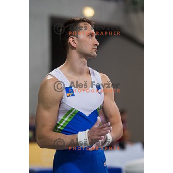 Saso Bertoncelj (SLO) in action during Arstistic Gymnastics World Challange Cup Ljubljana 2015, in Stozice Hall,Ljubljana, Slovenia, on April 4th, 2015