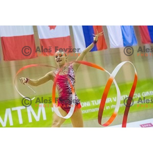 in action during 28. MTM - International Tournamnt in Rhytmic Gymnastics, in Arena Kriml, Ljubljana, Slovenia, on April 4th, 2015