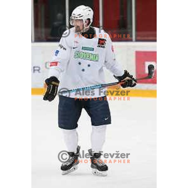 Slovenia Ice-Hockey team at first practice session before World Championships in Podmezakla Hall, Jesenice on April 5. 2015