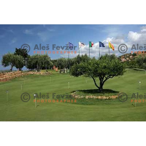 Putting green at Le Madonie golf club,Collesano, Sicily, Italia. Photo by Ales Fevzer 