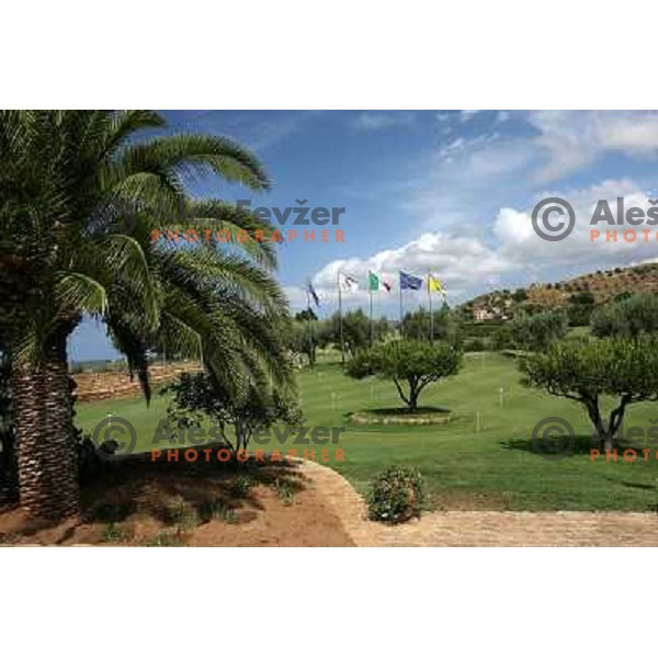 Putting green at Le Madonie golf club,Collesano, Sicily, Italia. Photo by Ales Fevzer 