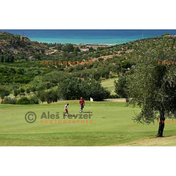 Green of 16th hole at Le Madonie golf club,Collesano, Sicily, Italia. Photo by Ales Fevzer 