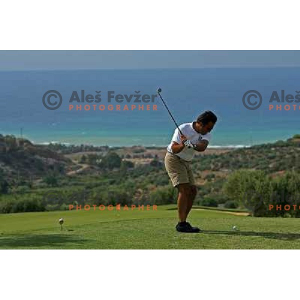 Tee box of 7th hole at Le Madonie golf club,Collesano, Sicily, Italia. Photo by Ales Fevzer 