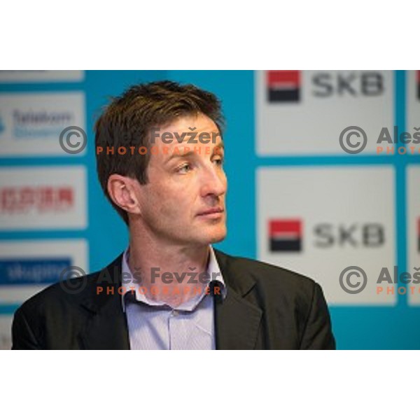 during Press conference of Olympic Comittee of Slovenia, in SKB, Ljubljana, Slovenia, on April 10th, 2015