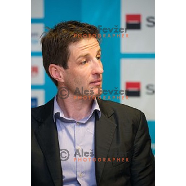 during Press conference of Olympic Comittee of Slovenia, in SKB, Ljubljana, Slovenia, on April 10th, 2015