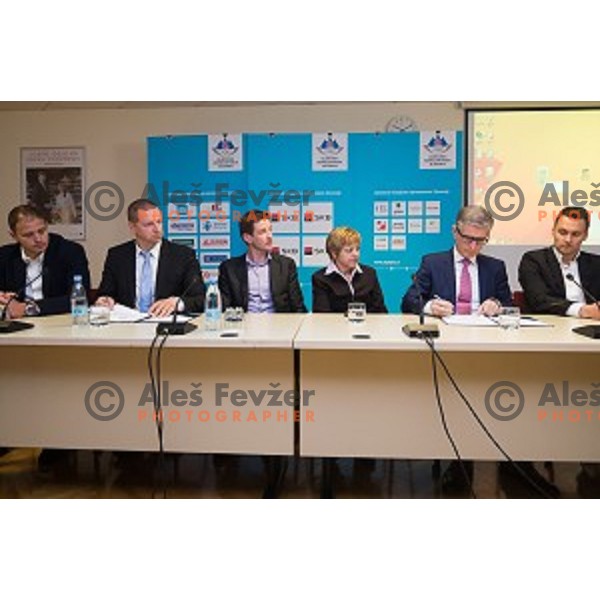during Press conference of Olympic Comittee of Slovenia, in SKB, Ljubljana, Slovenia, on April 10th, 2015