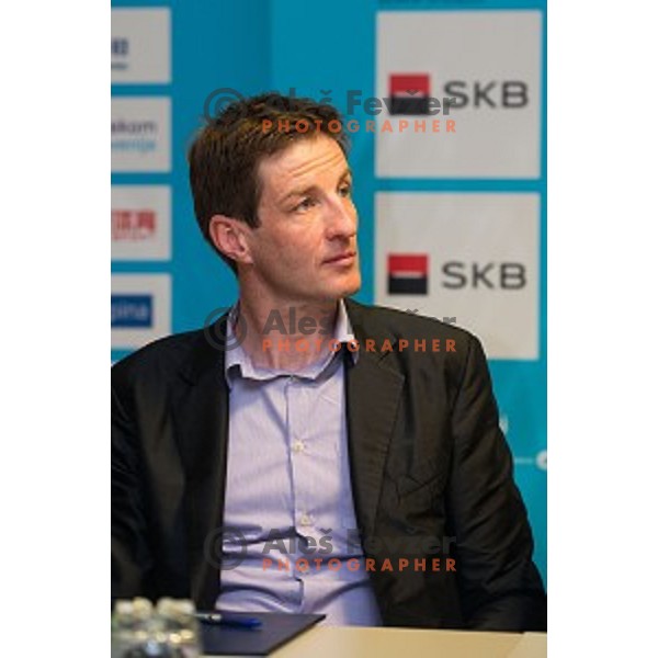 during Press conference of Olympic Comittee of Slovenia, in SKB, Ljubljana, Slovenia, on April 10th, 2015