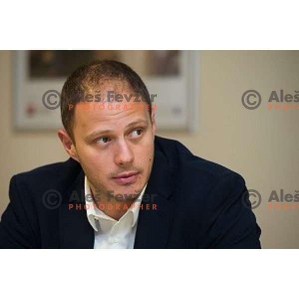 during Press conference of Olympic Comittee of Slovenia, in SKB, Ljubljana, Slovenia, on April 10th, 2015