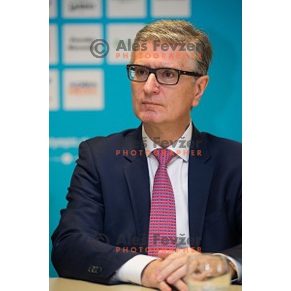 during Press conference of Olympic Comittee of Slovenia, in SKB, Ljubljana, Slovenia, on April 10th, 2015