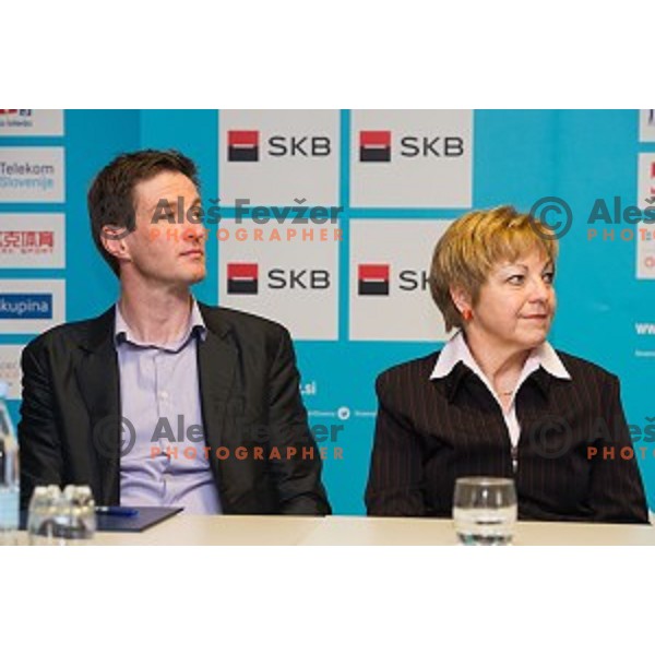 during Press conference of Olympic Comittee of Slovenia, in SKB, Ljubljana, Slovenia, on April 10th, 2015
